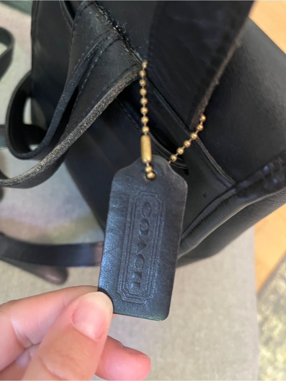 Authentic 90’s era Vintage Coach Daypack (style #9960) Made in Turkey, Black - Picture 3 of 6